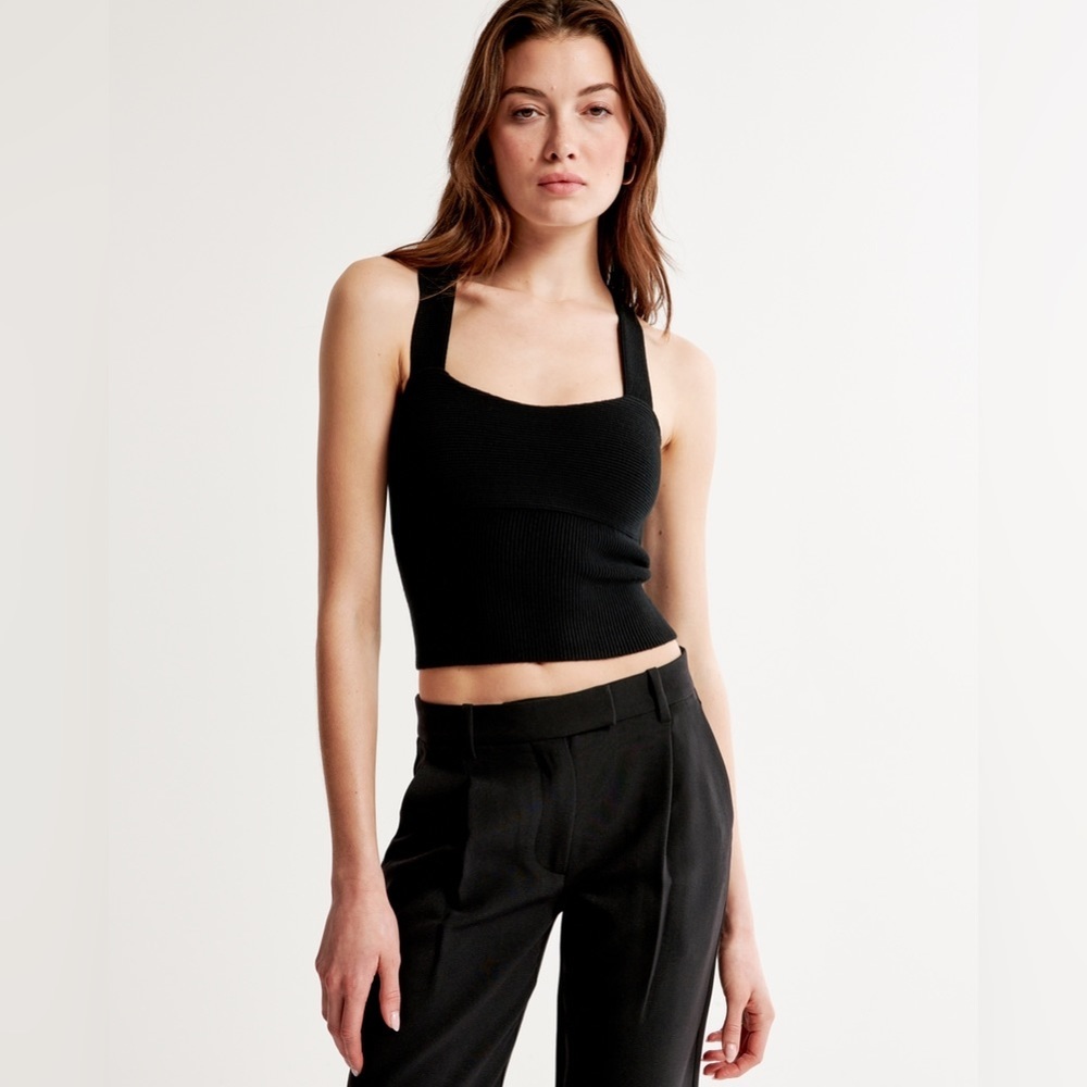Abercrombie & Fitch Ottoman Cross-Back Tank - Black